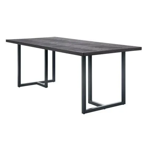 Eettafel Vinito 190x95 eiken fineer zwart