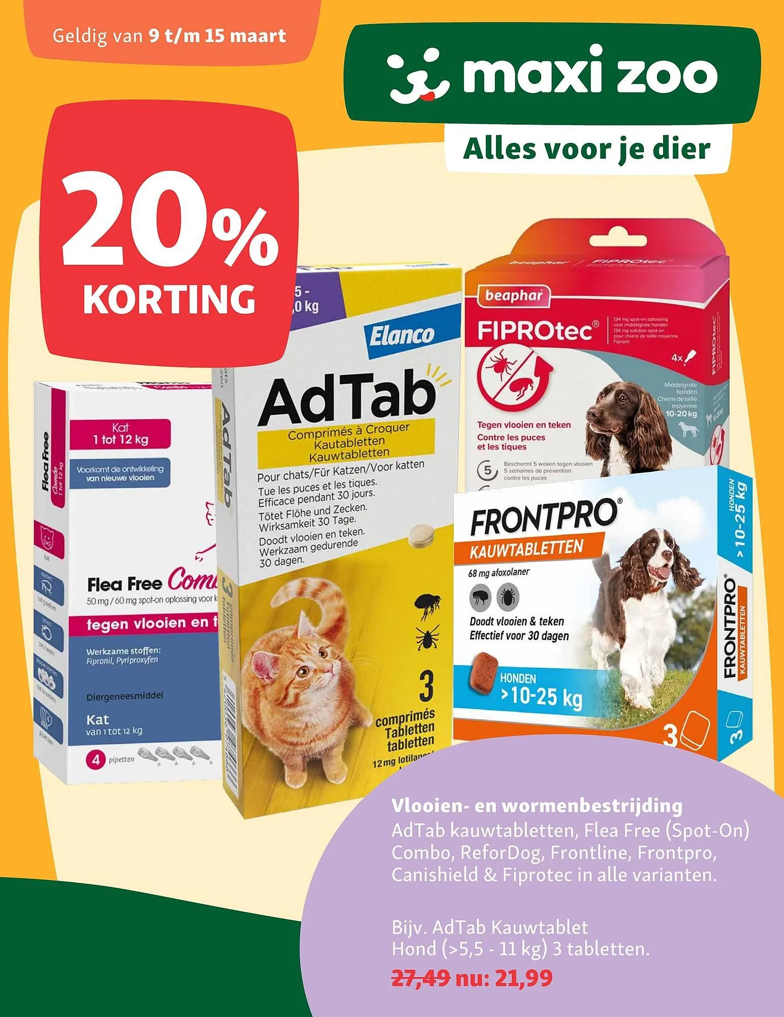 Maxi Zoo folder van 9 maart tot 15 maart 2026 - Folder pagina 1