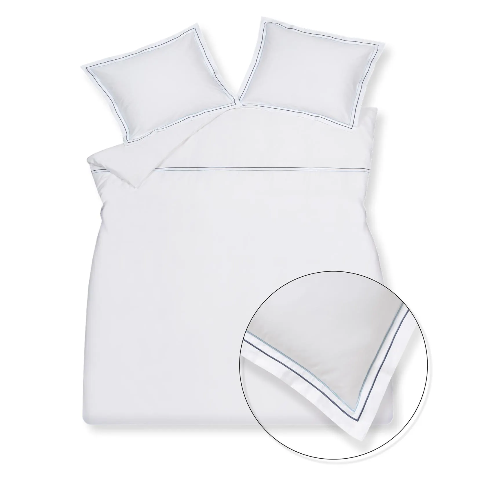 PURITY NAPELS XL dekbedovertrekset | dusty blue