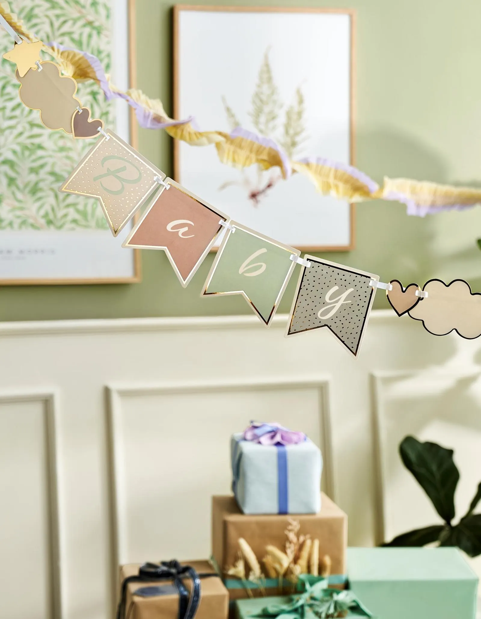 Slinger voor babyshower