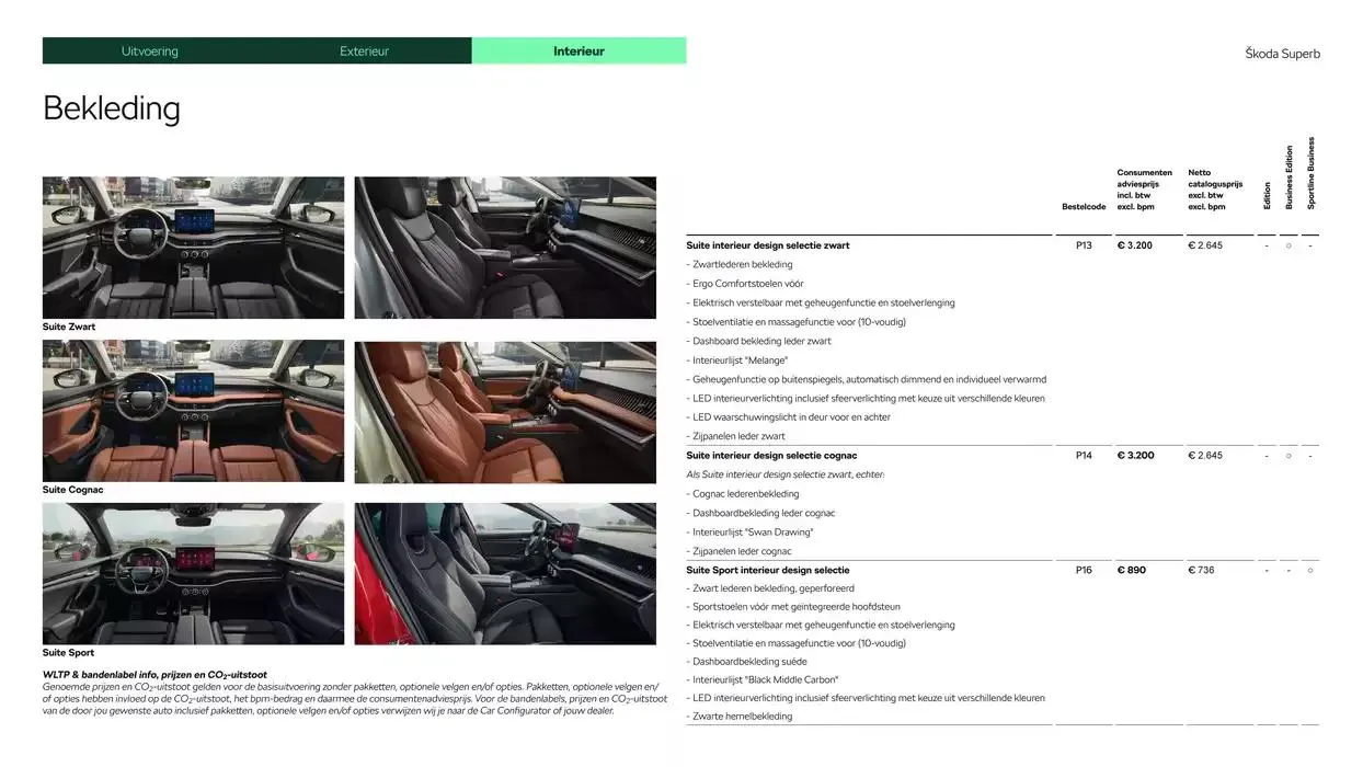 Škoda Superb (Combi) Prijslijst per 4 juli 2024 van 6 december tot 6 december 2025 - Folder pagina 13
