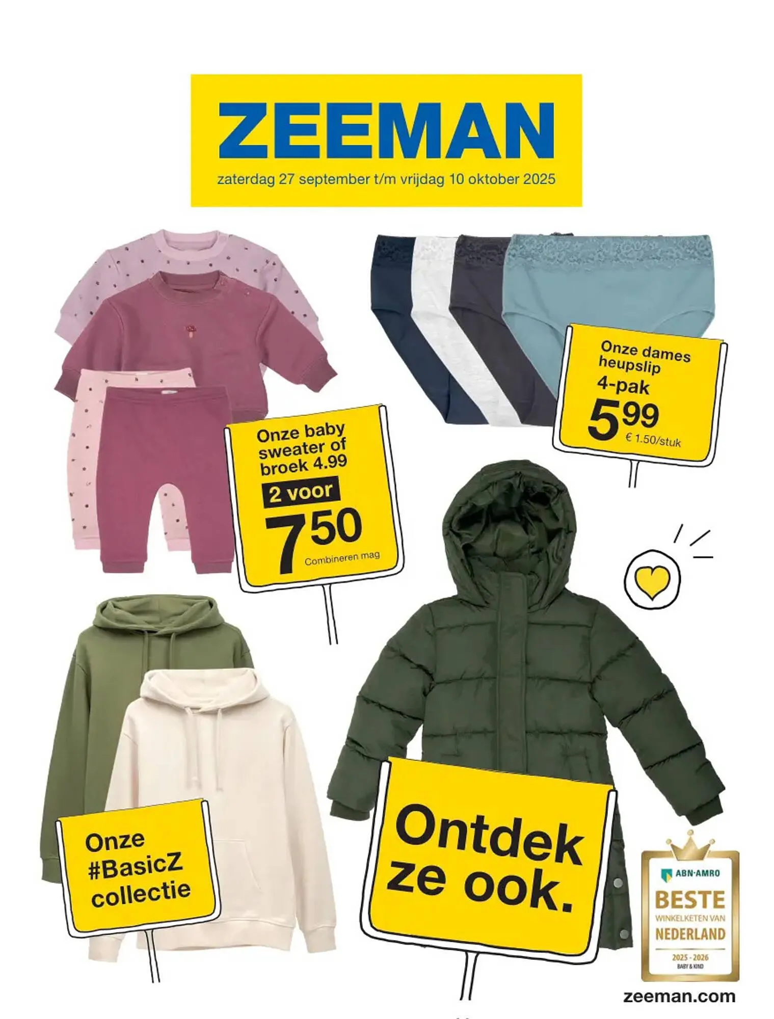 Zeeman folder van 27 september tot 10 oktober 2025 - Folder pagina 1