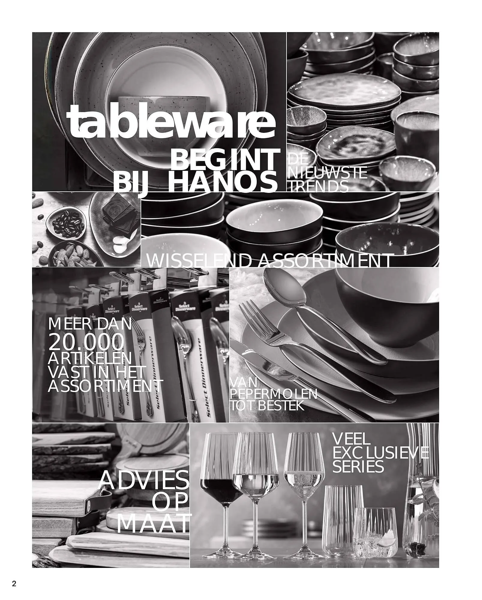 HANOS Tableware Magazine 2023-2024 van 1 januari tot 30 april 2024 - Folder pagina 2
