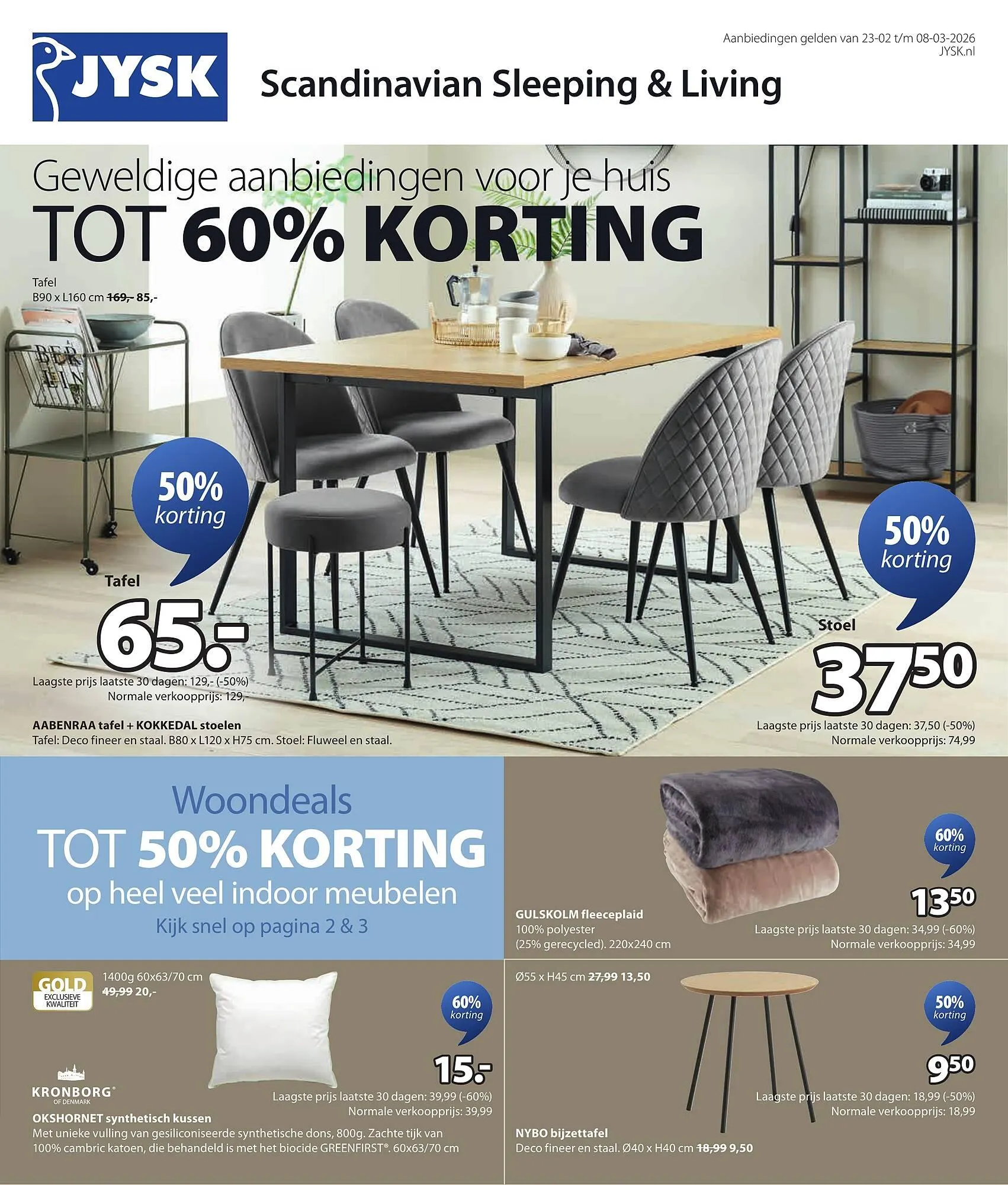 Jysk folder van 23 februari tot 8 maart 2026 - Folder pagina 1