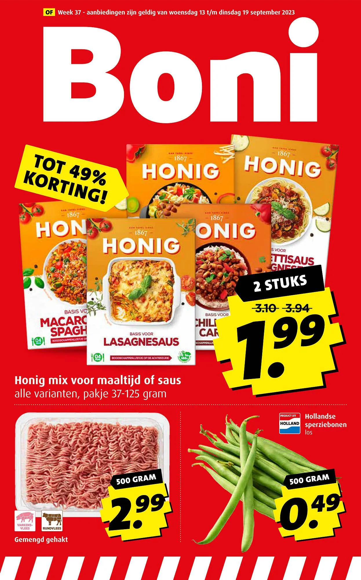 Boni folder van 13 september tot 19 september 2023 - Folder pagina 1