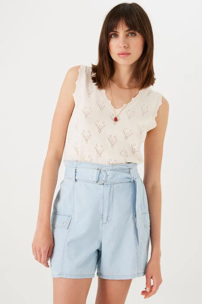 garcia denim short morning blue