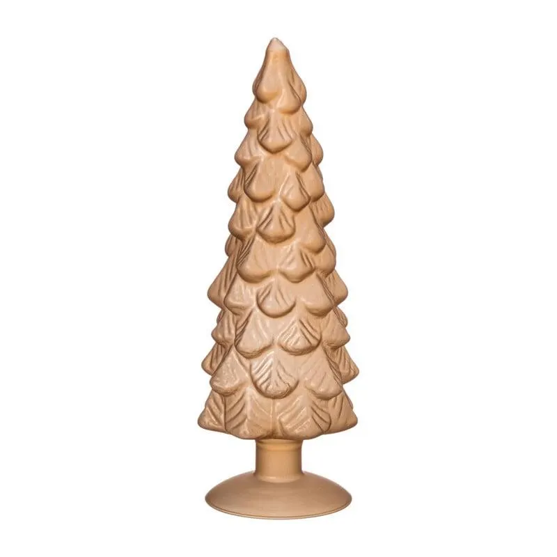 Kerstboom beeldje klein - goud - ø8x24.5 cm