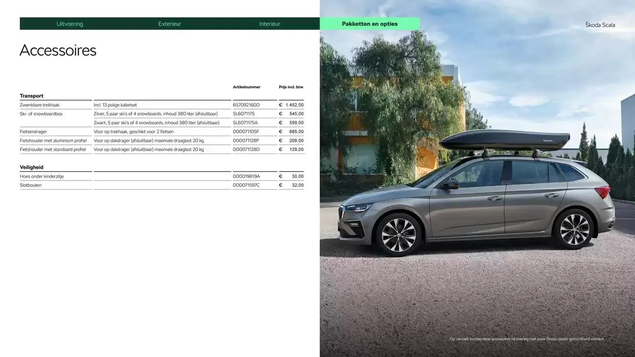 Škoda Scala prijslijst per 25 november 2024 van 17 december tot 17 december 2025 - Folder pagina 18