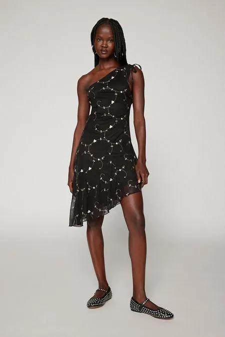 Kimchi Blue Solstice One-Shoulder Asymmetrical Mini Dress