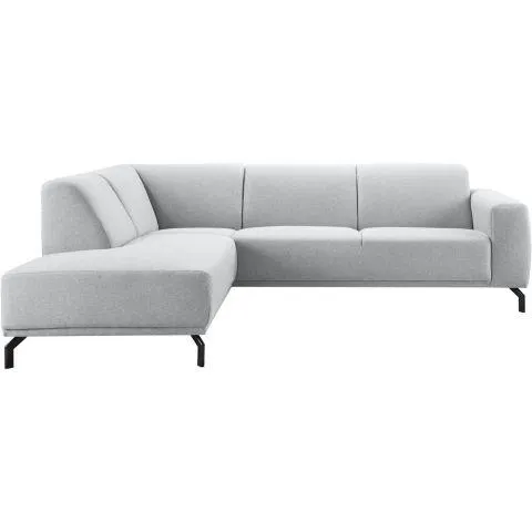 Hoekbank links Bellanti lichtgrijs premium comfort