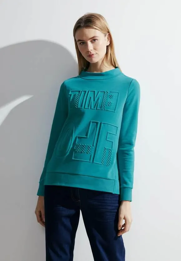 Sweatshirt met opstaande kraag