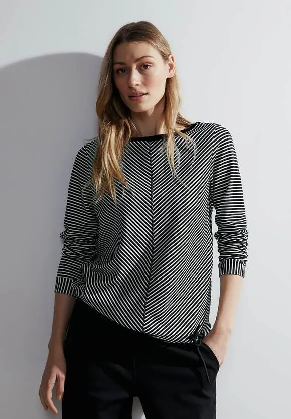 Gestreept shirt met lange mouwen