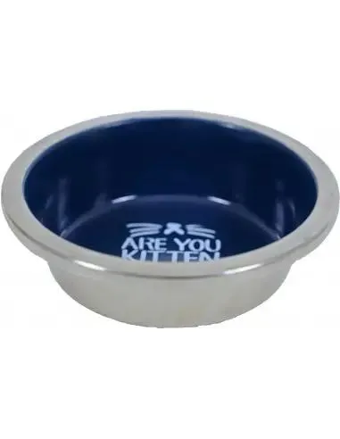 BOON Eetbak kat rvs melamine 11cm blauw