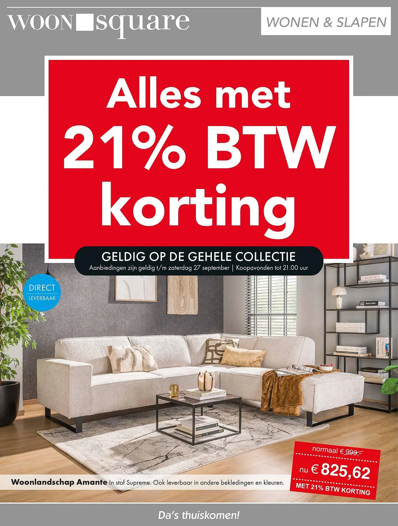 Woonsquare folder van 22 september tot 27 september 2025 - Folder pagina 1