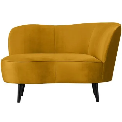 WOOOD loungefauteuil rechts Sara - Velvet - Oker - 71x112x81