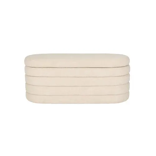 Housecraft Living Zuma bankje Bouclé Wit/ Beige