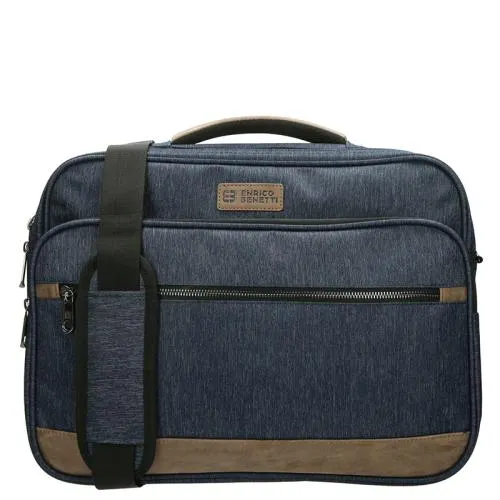 Enrico Benetti Reportertas / Schoudertas Heren 17 Inch Munchen Blauw