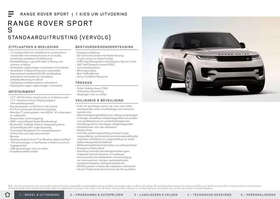 Range Rover Sport van 20 november tot 30 juni 2025 - Folder pagina 4