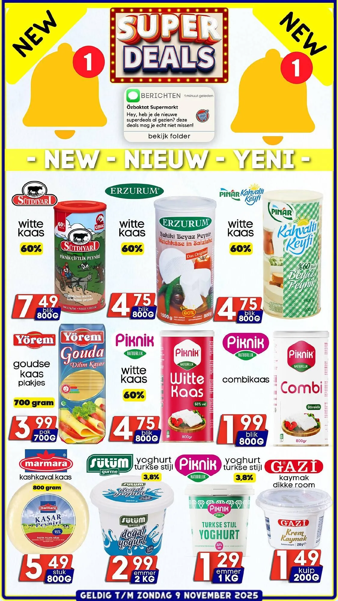 Özbaktat Supermarkt folder van 11 september tot 9 november 2025 - Folder pagina 1