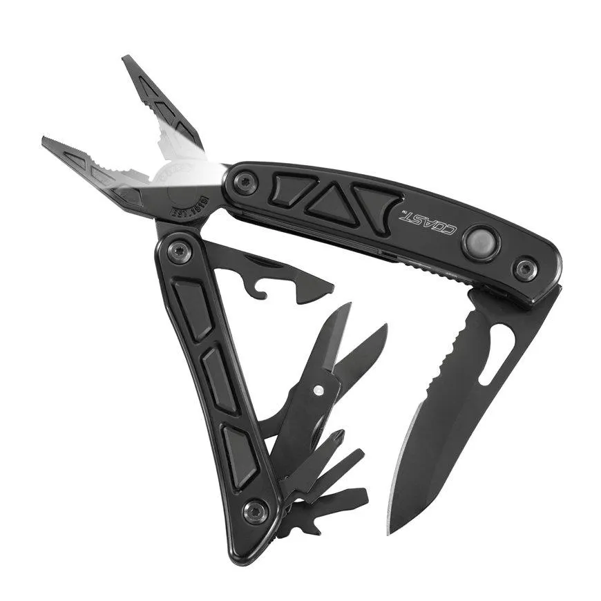 Coast multitool, inklapbaar 102 mm, zwart, incl. 2x CR1616