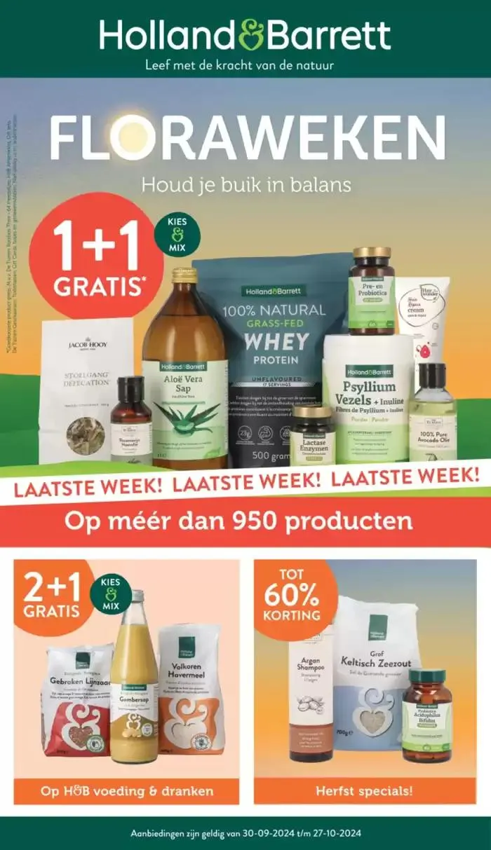 Holland & Barrett folder van 21 oktober tot 4 november 2024 - Folder pagina 1