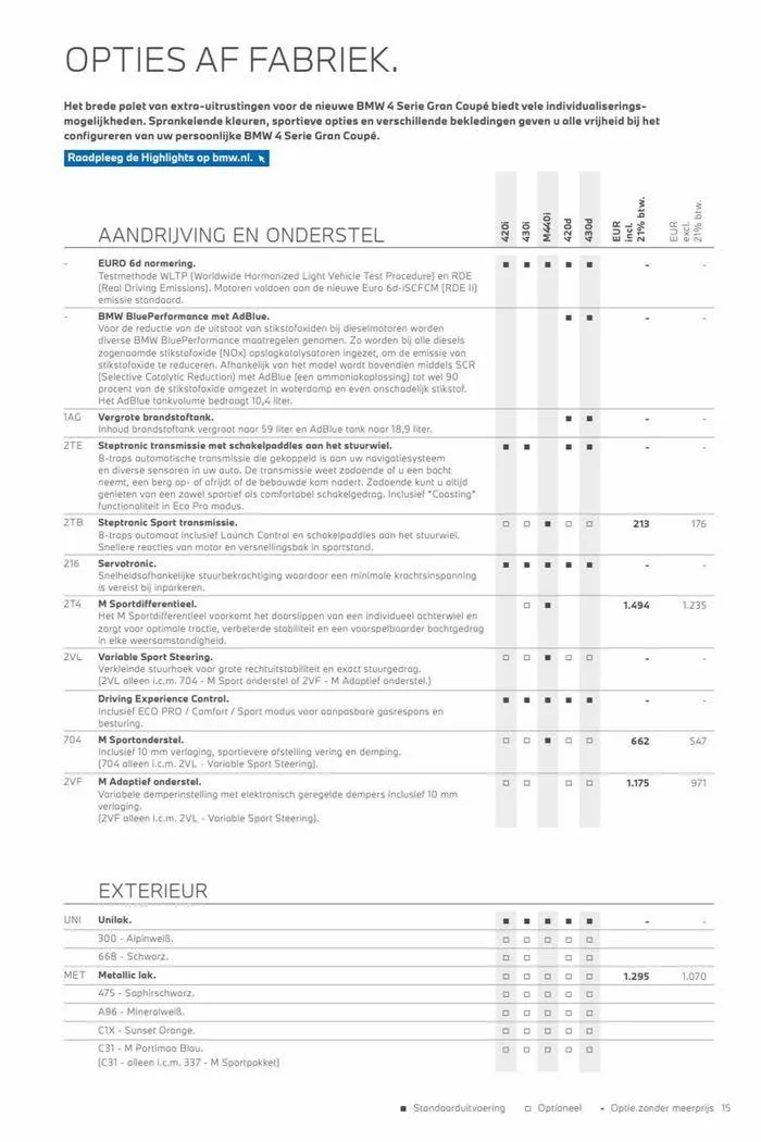 4-serie Gran Coupé van 12 november tot 12 november 2024 - Folder pagina 15