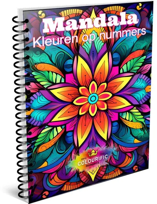 Colourific Moments Kleuren op nummer voor volwassenen - Kleurboek voor volwassen - 30 Kleurplaten - A5 formaat