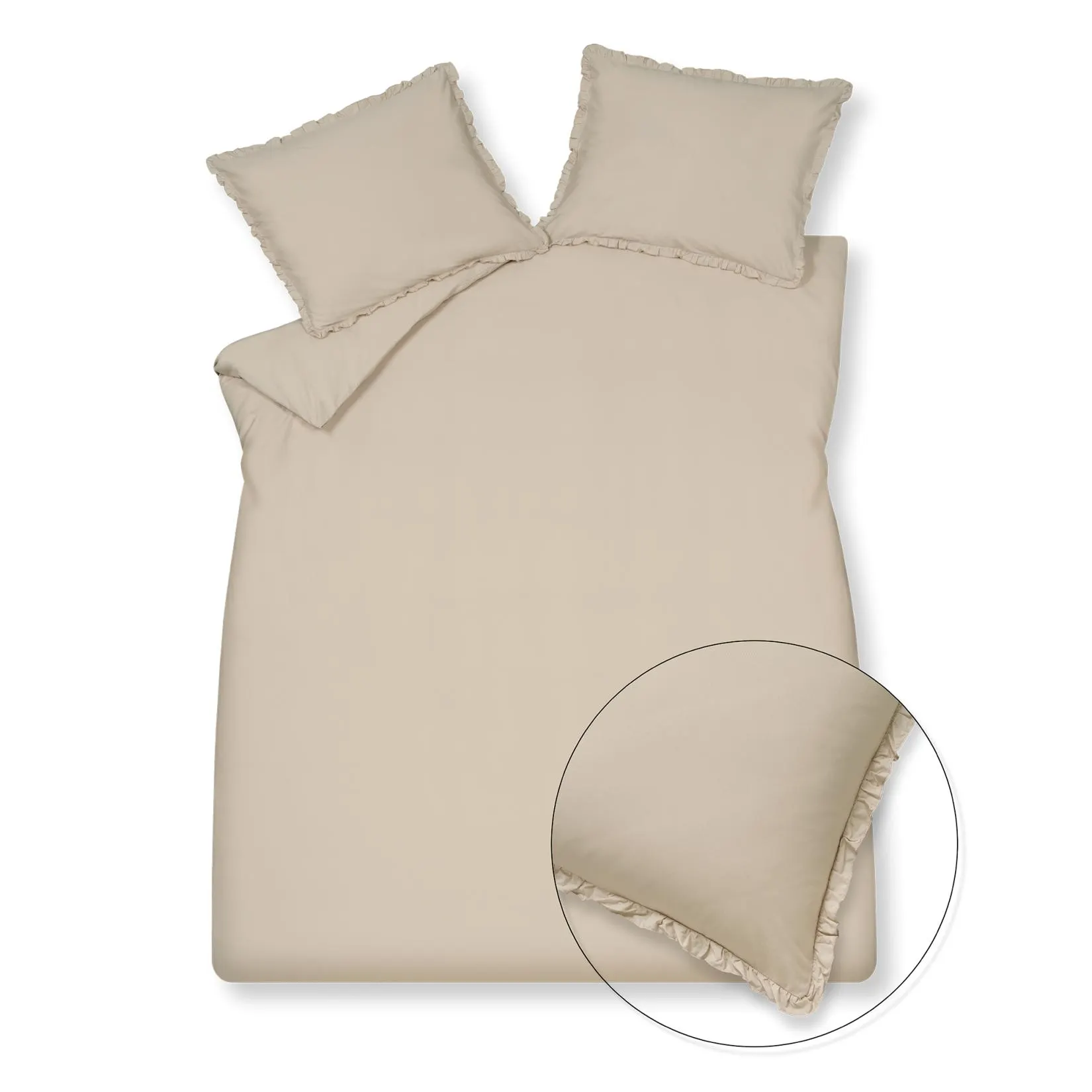 PURE 83 percale ruffle | linen