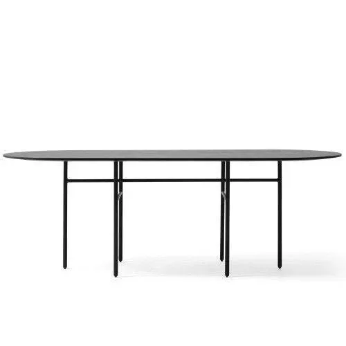 Snaregade Ovale tafel 210x95 - Zwart Eiken