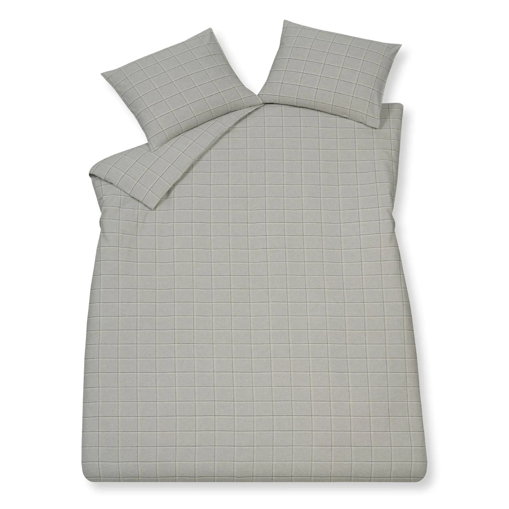 Flanel Malmo dekbedovertrek | coolgrey