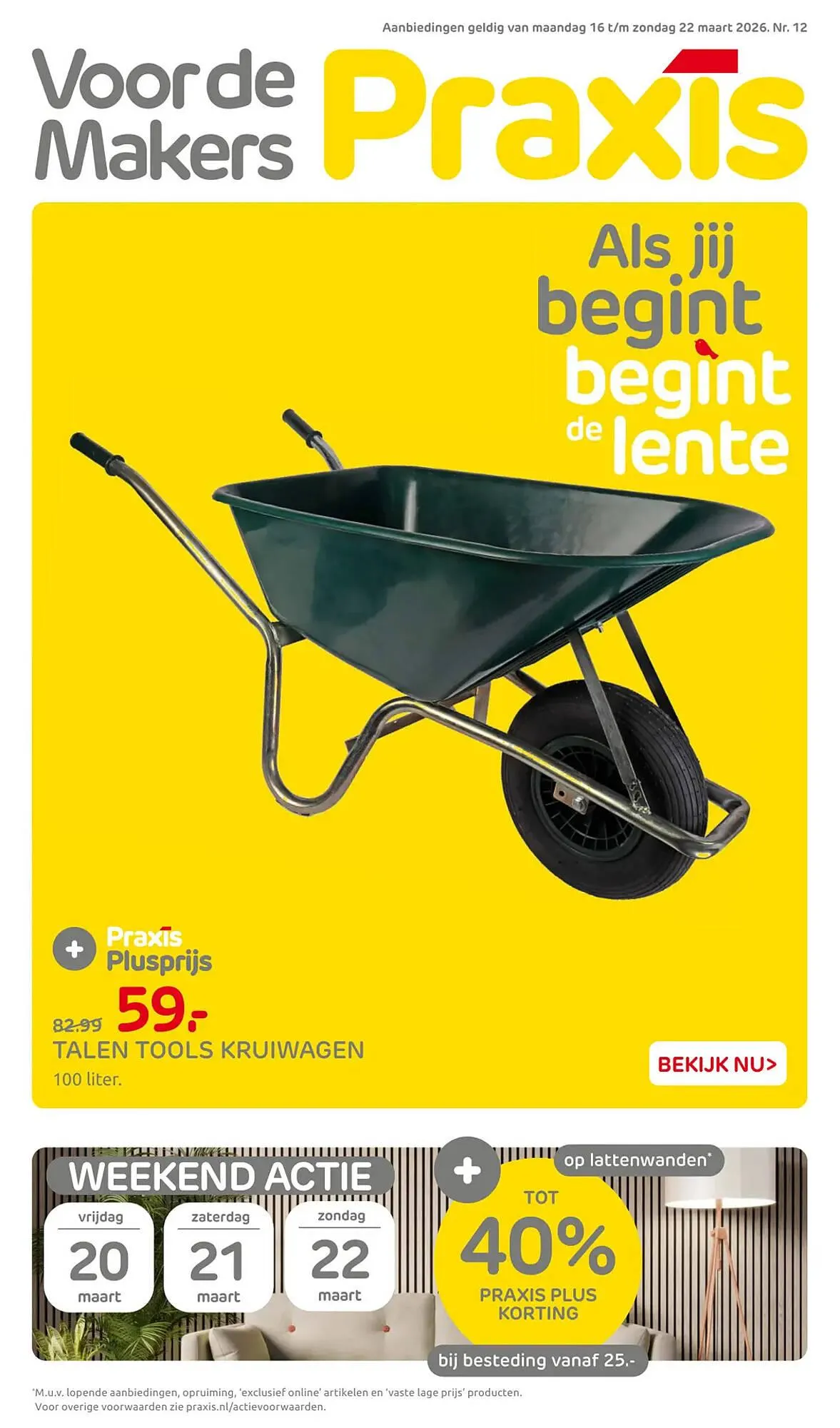 Praxis folder van 16 maart tot 22 maart 2026 - Folder pagina 1