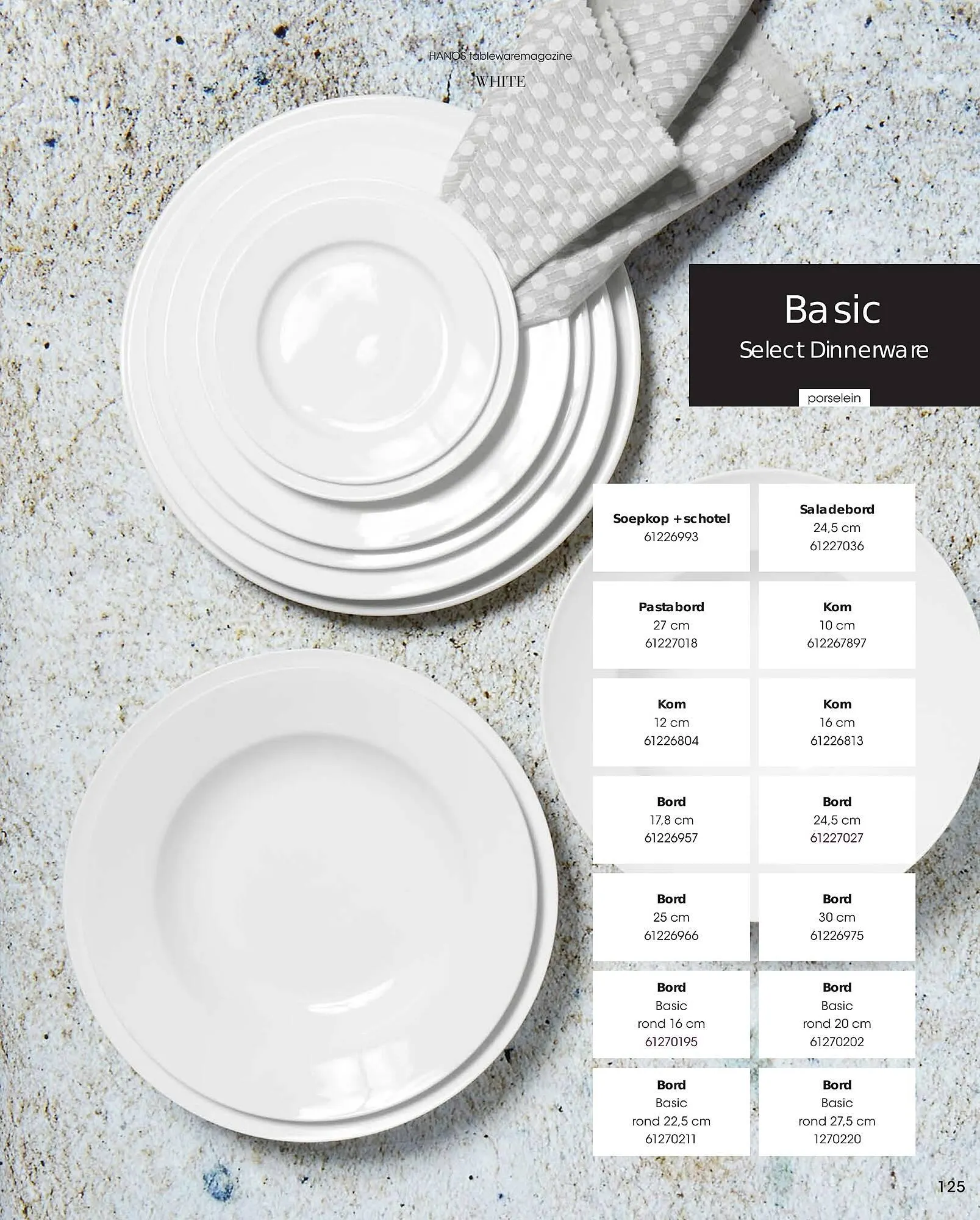 HANOS Tableware Magazine 2023-2024 van 1 januari tot 30 april 2024 - Folder pagina 125