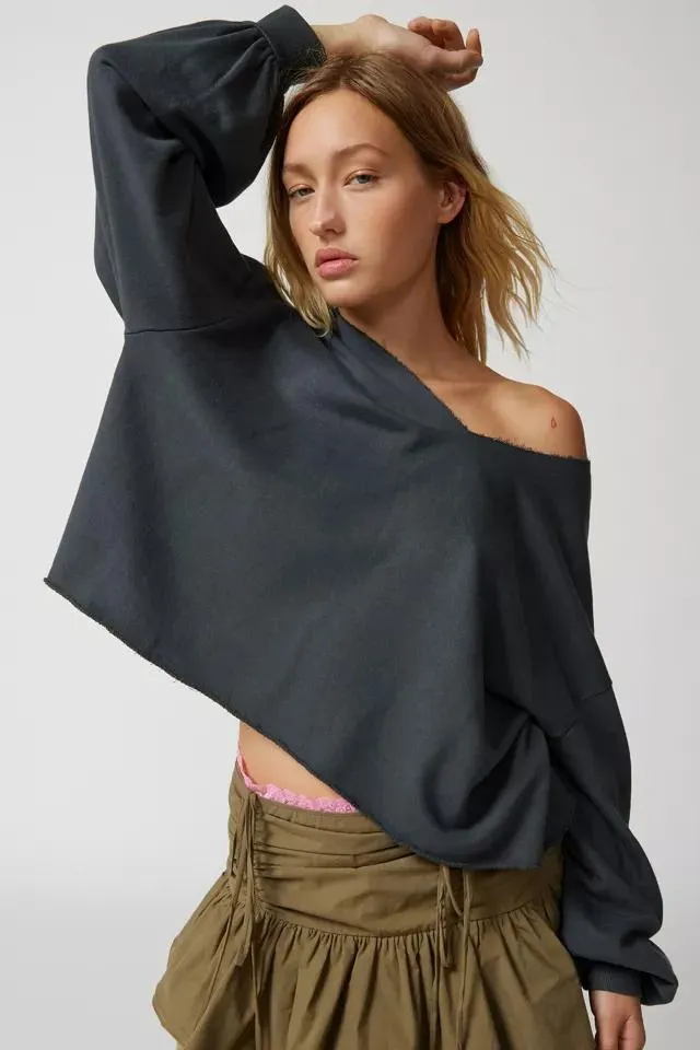 Out From Under Notch Neck Sweatshirt