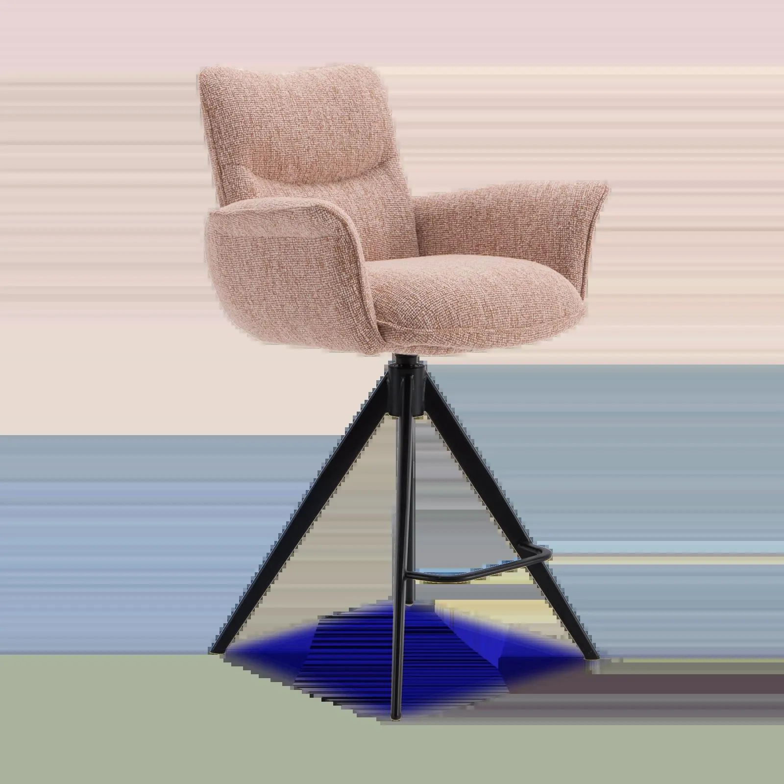 Barstoel Kaya (poot: zwart) - Lodge Blossom