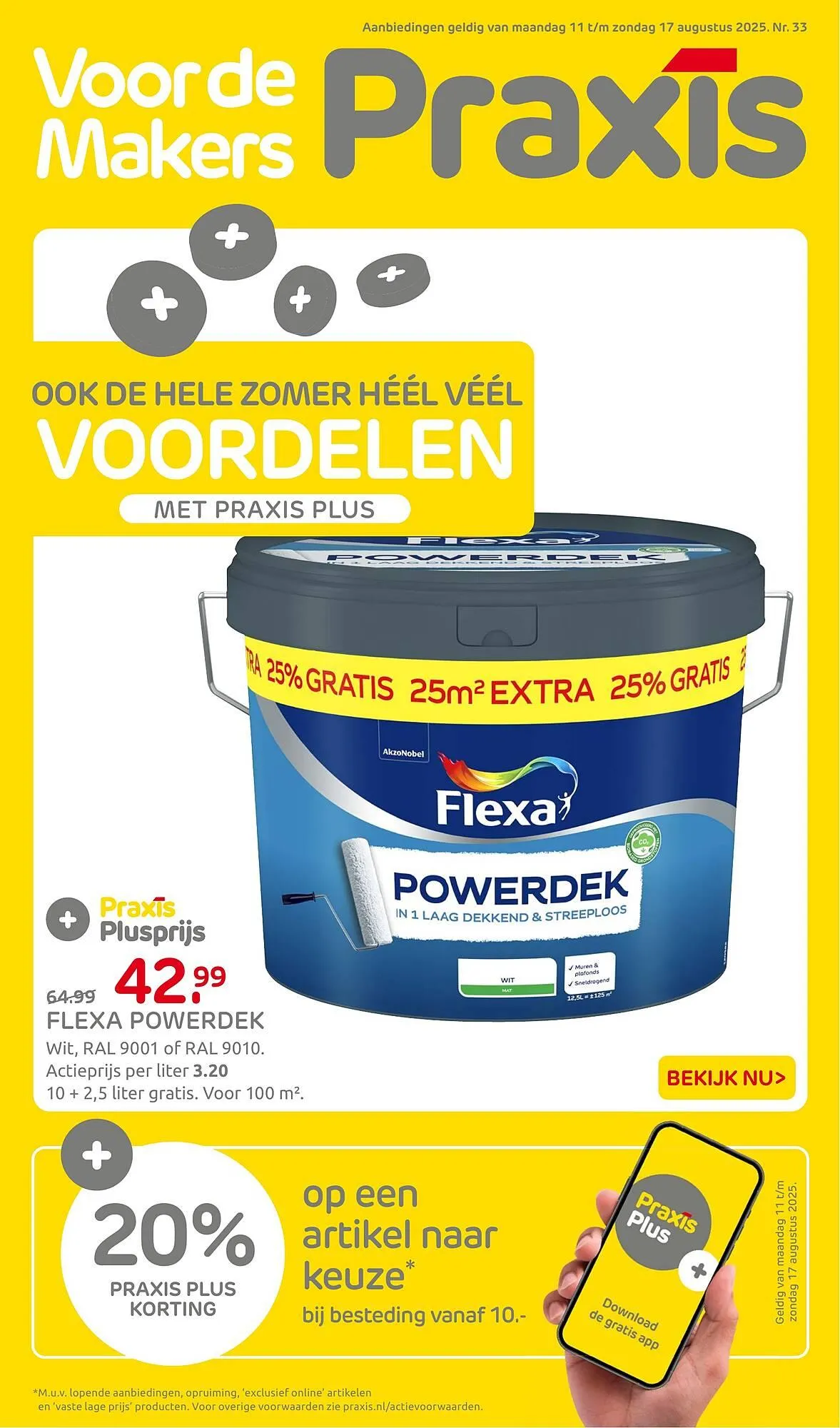 Praxis folder van 11 augustus tot 17 augustus 2025 - Folder pagina 1