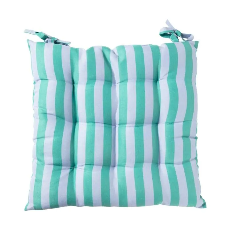 Zitkussen streep - groen/blauw - 40x40 cm