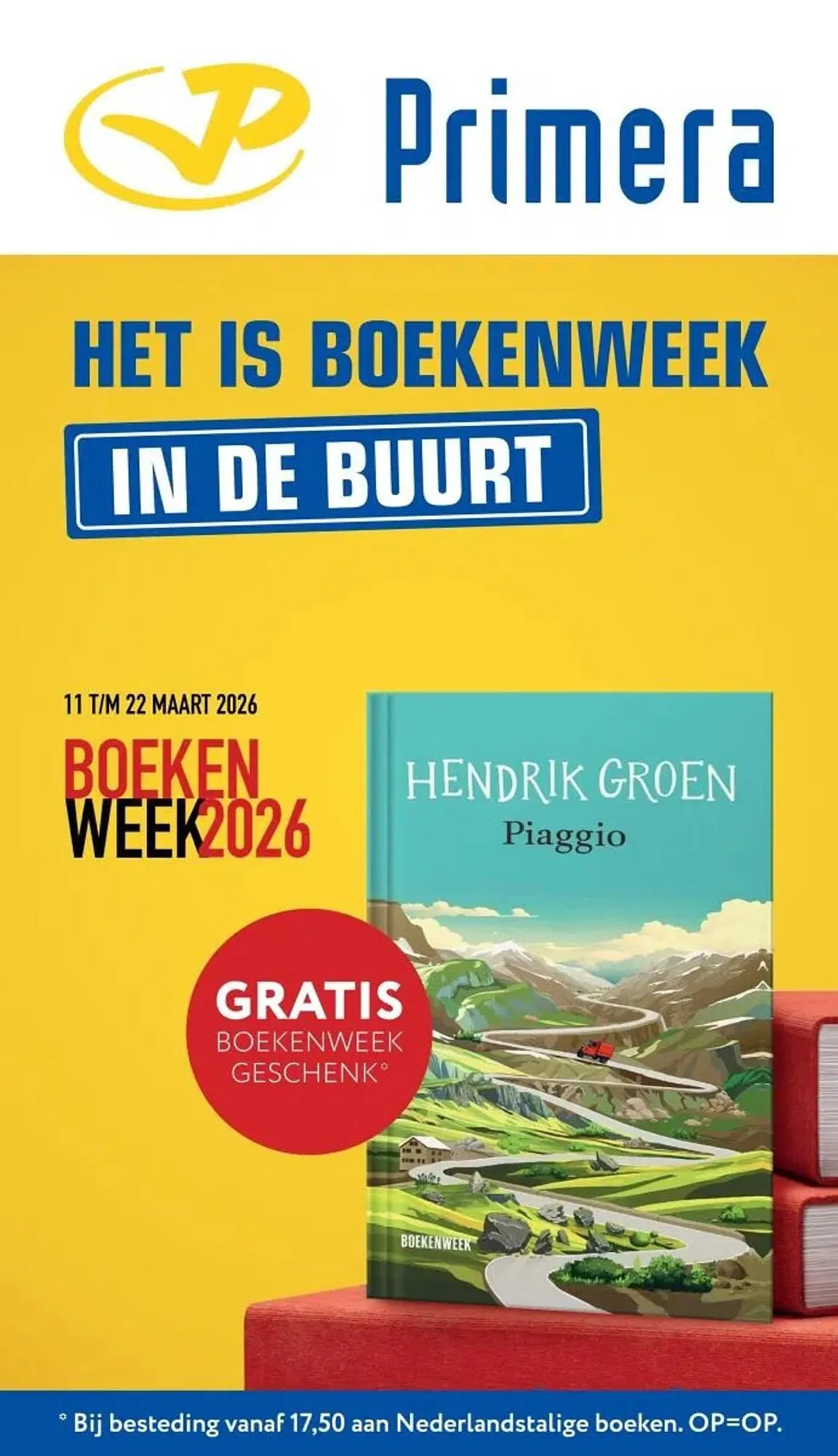 Primera folder van 2 maart tot 5 april 2026 - Folder pagina 1