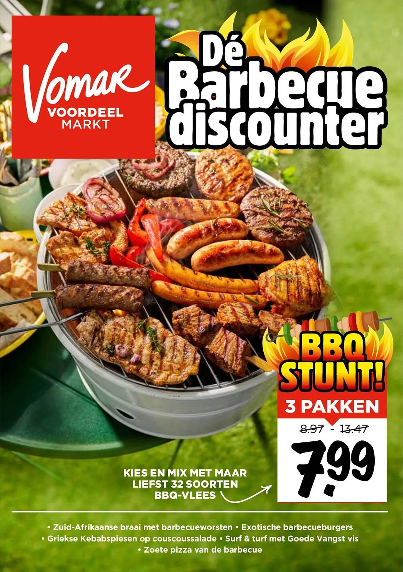 Vomar BBQ folder van 27 april tot 16 september 2023 - Folder pagina 1
