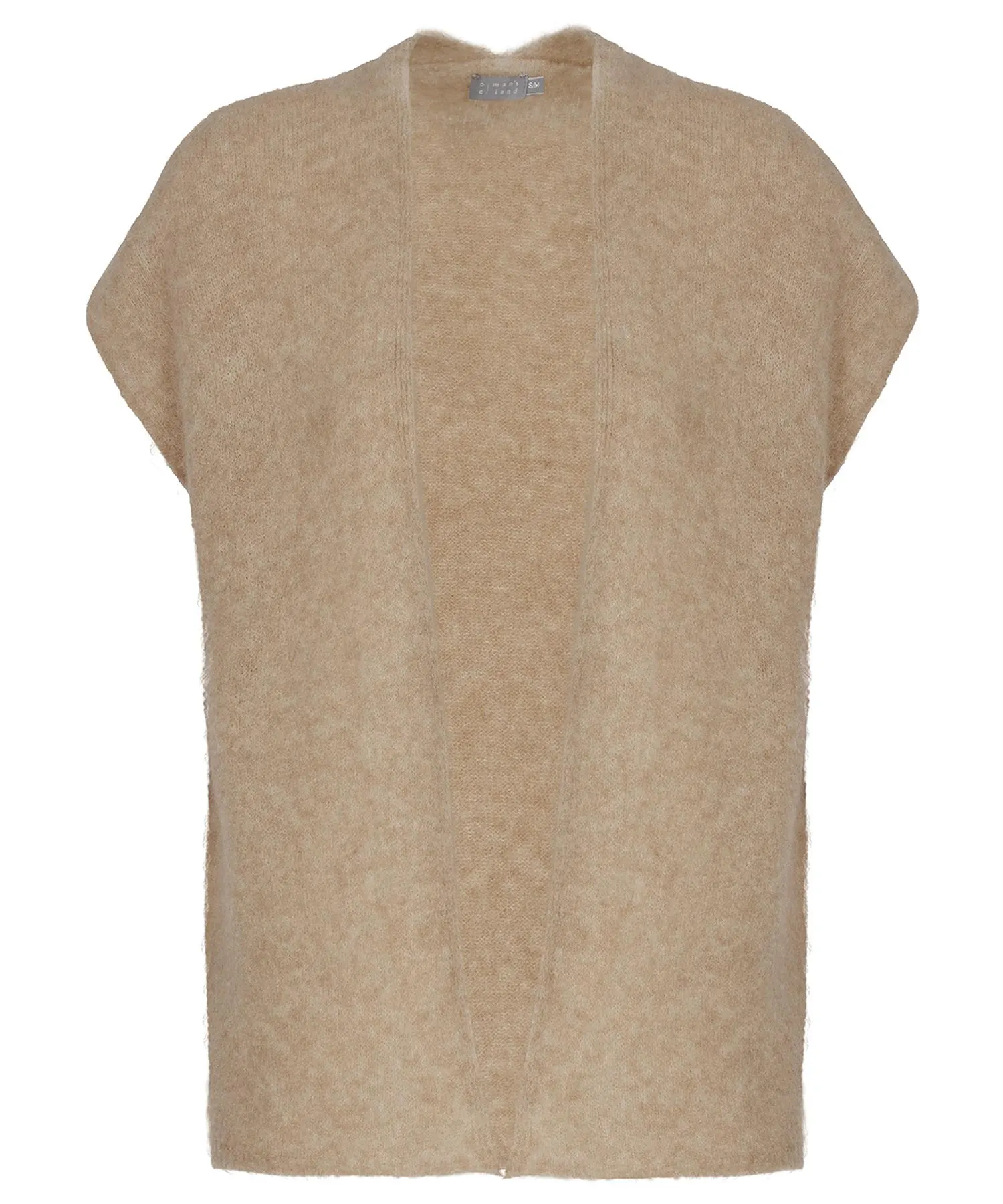 No Man's Land mouwloos swagger vest wolmix