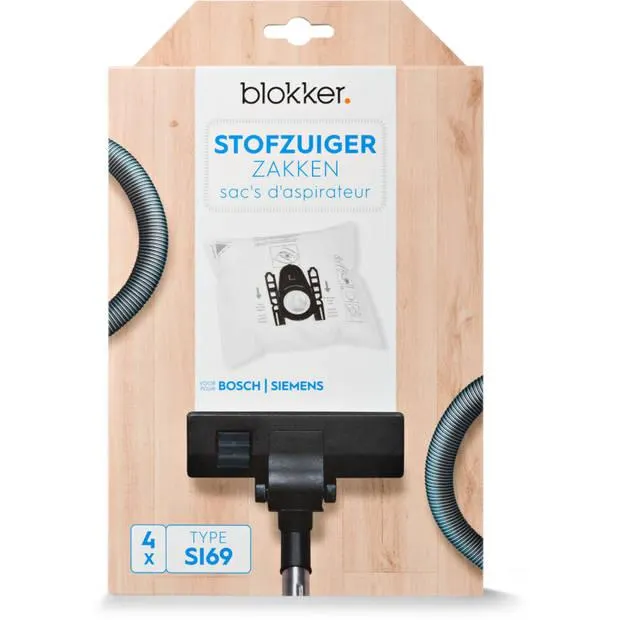 Blokker stofzuigerzak Bosch, SIemens si69 - 4 stuks