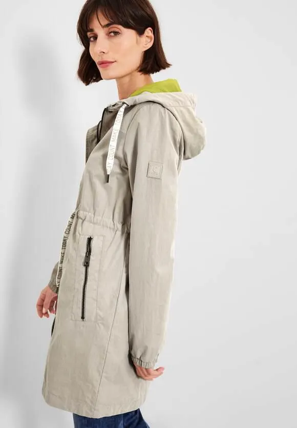 Lichte parka in effen kleur