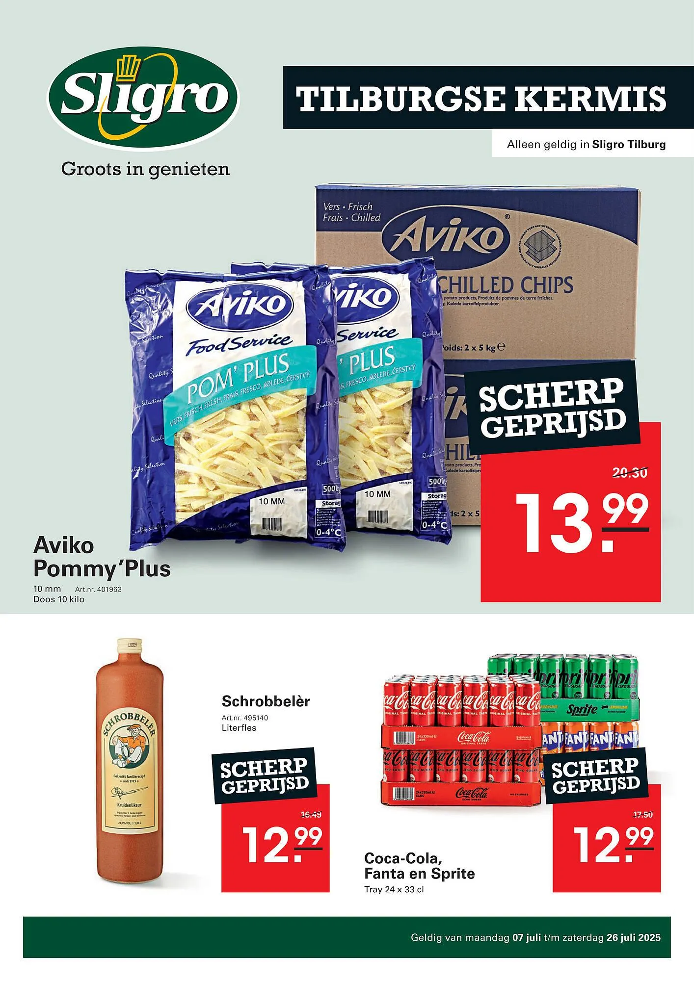 Sligro folder van 7 juli tot 26 juli 2025 - Folder pagina 1