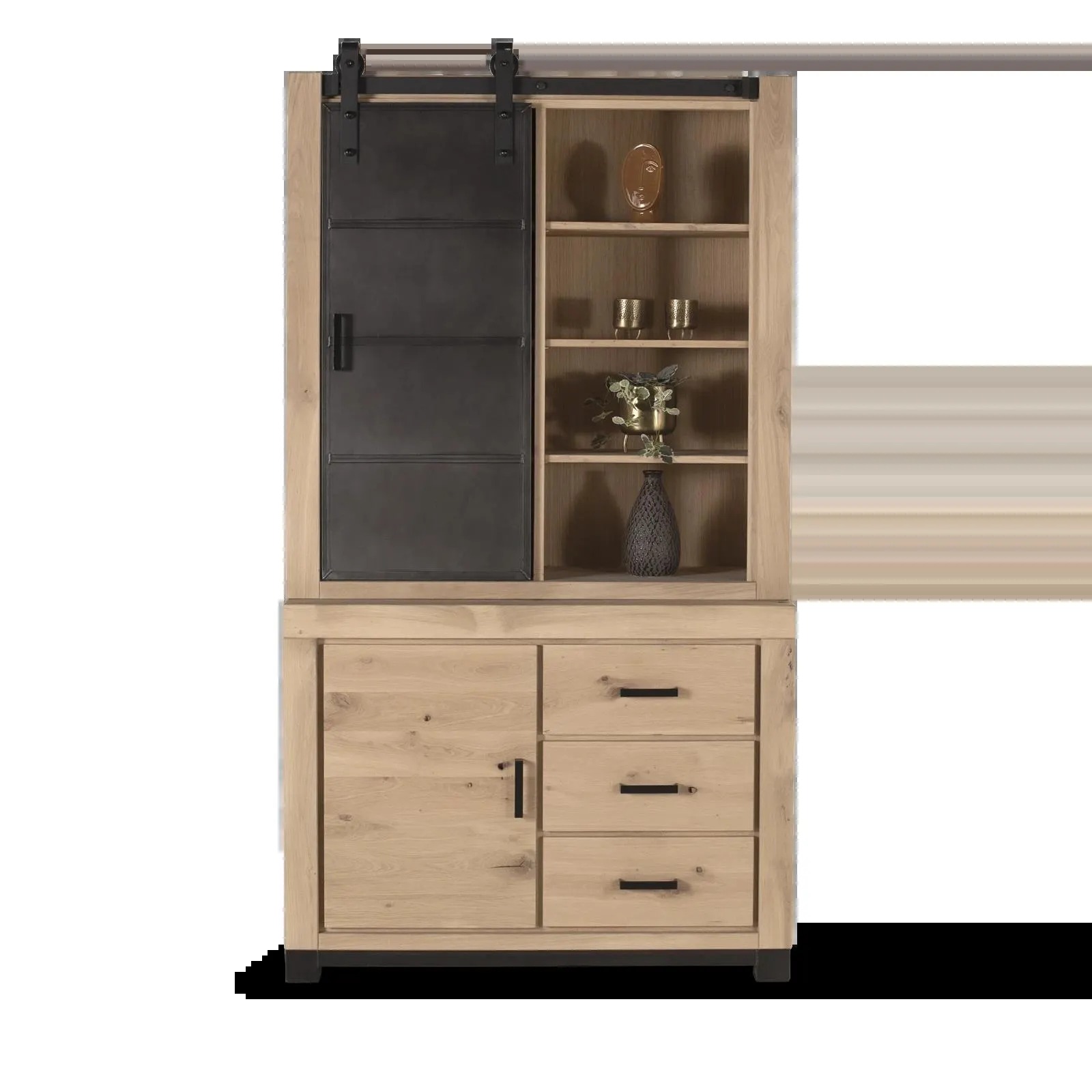 Schuifdeurkast (1 deur) Indiana - Nature White