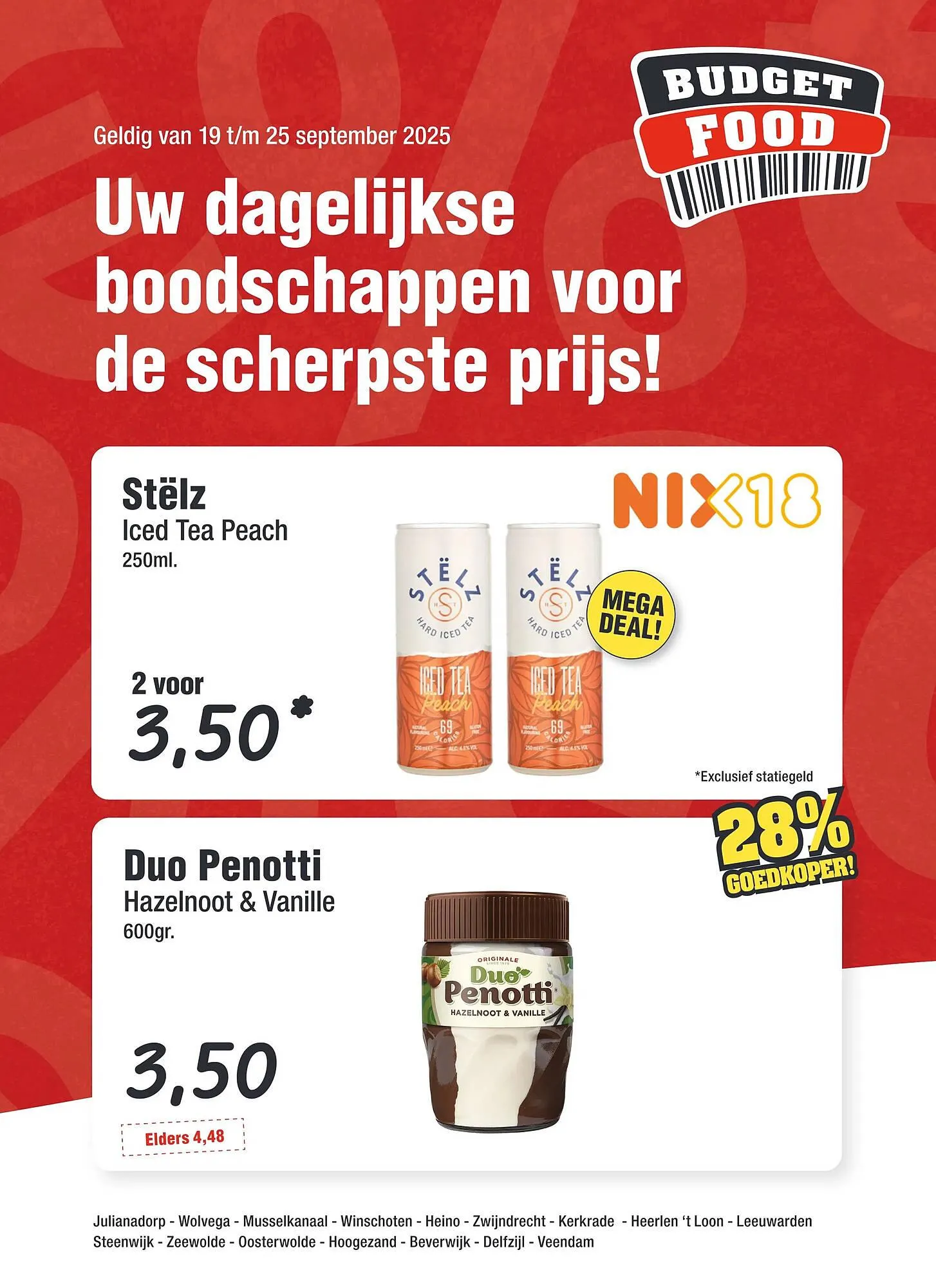 Budget Food folder van 19 september tot 25 september 2025 - Folder pagina 1
