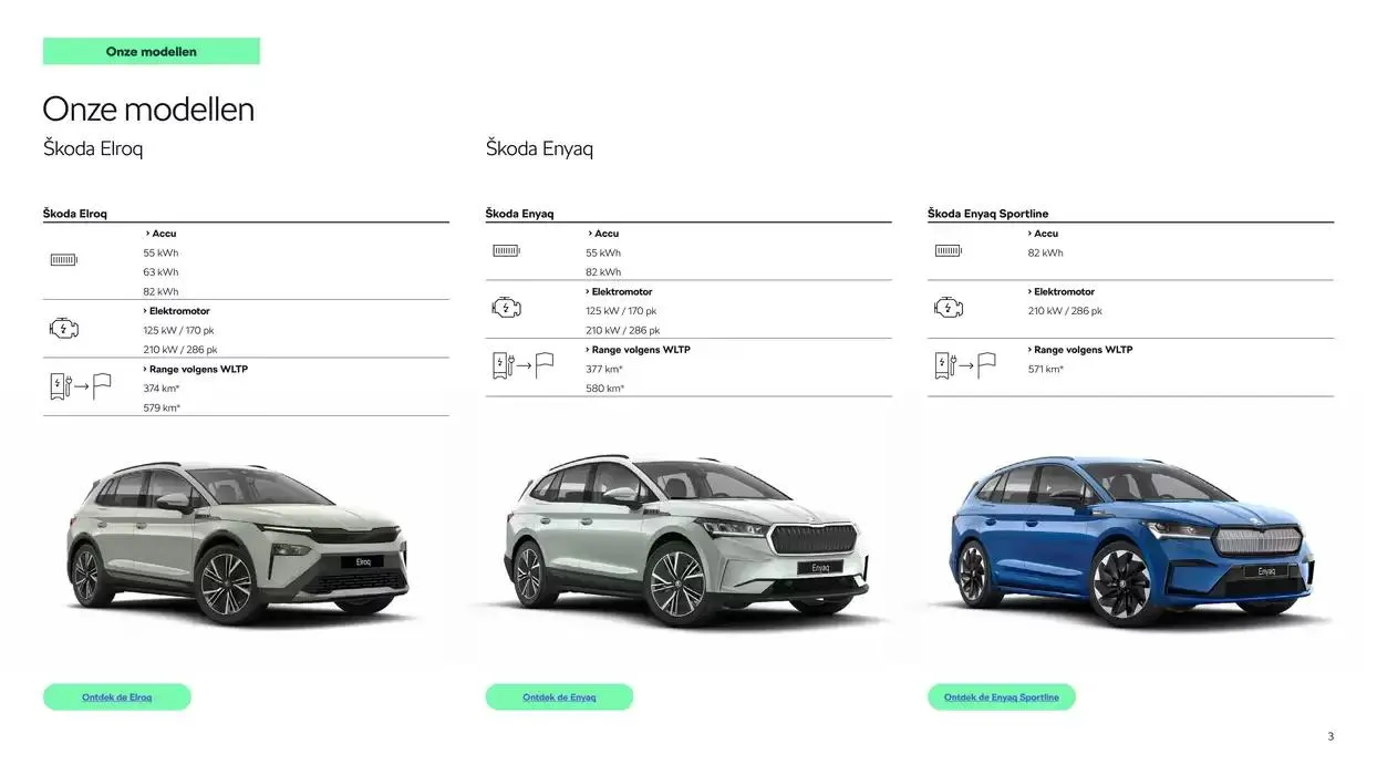 Škoda Elektrisch rijden brochure van 26 oktober tot 26 oktober 2025 - Folder pagina 3