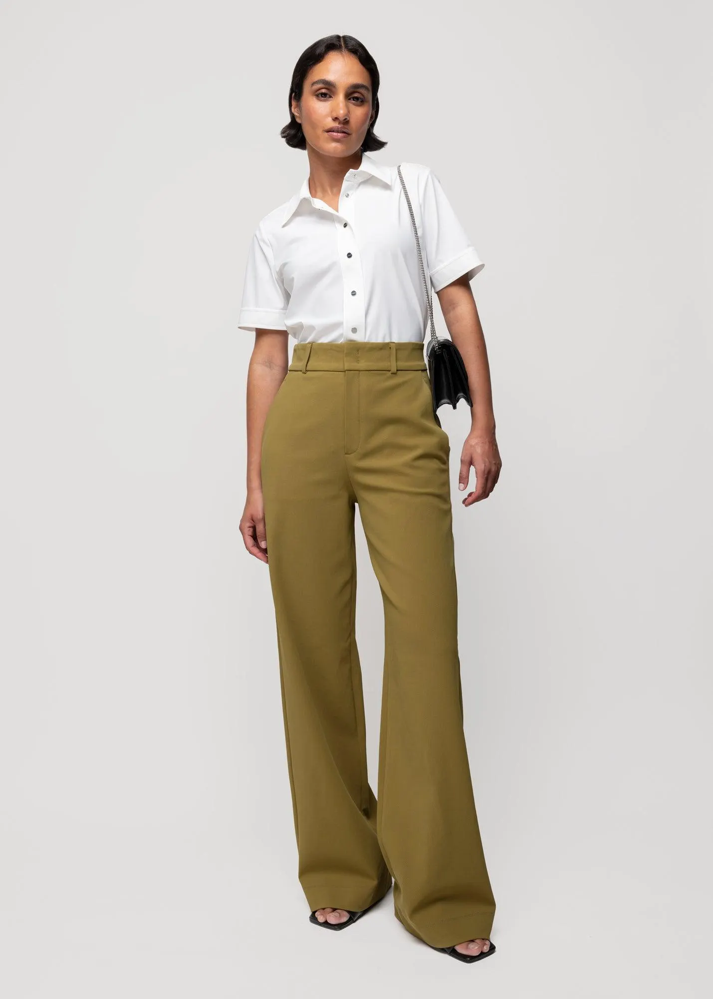 Stretch blouse met korte mouw