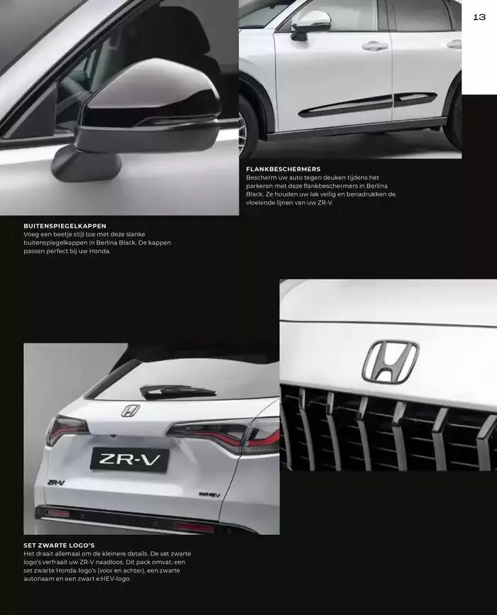 ZR-V Accessories van 19 november tot 30 juni 2025 - Folder pagina 13