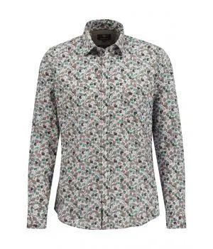 Overhemd met Premium Print Deep Forest