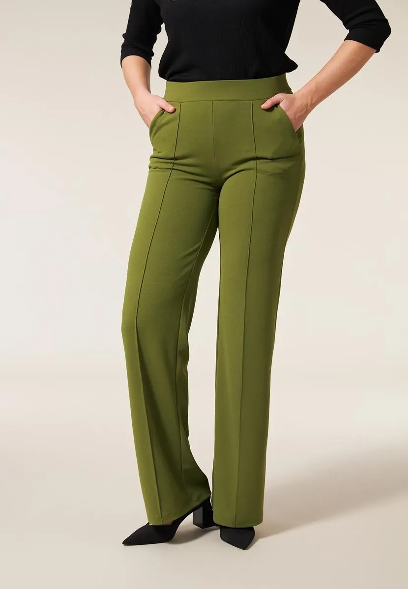 Broek wide leg groen 36"