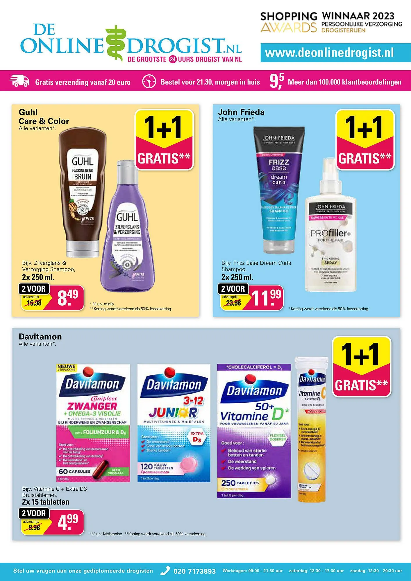 De Online Drogist folder van 18 oktober tot 4 november 2023 - Folder pagina 1